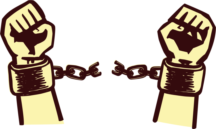 Slave Chains Png - Breaking Out Of Chains (750x449), Png Download