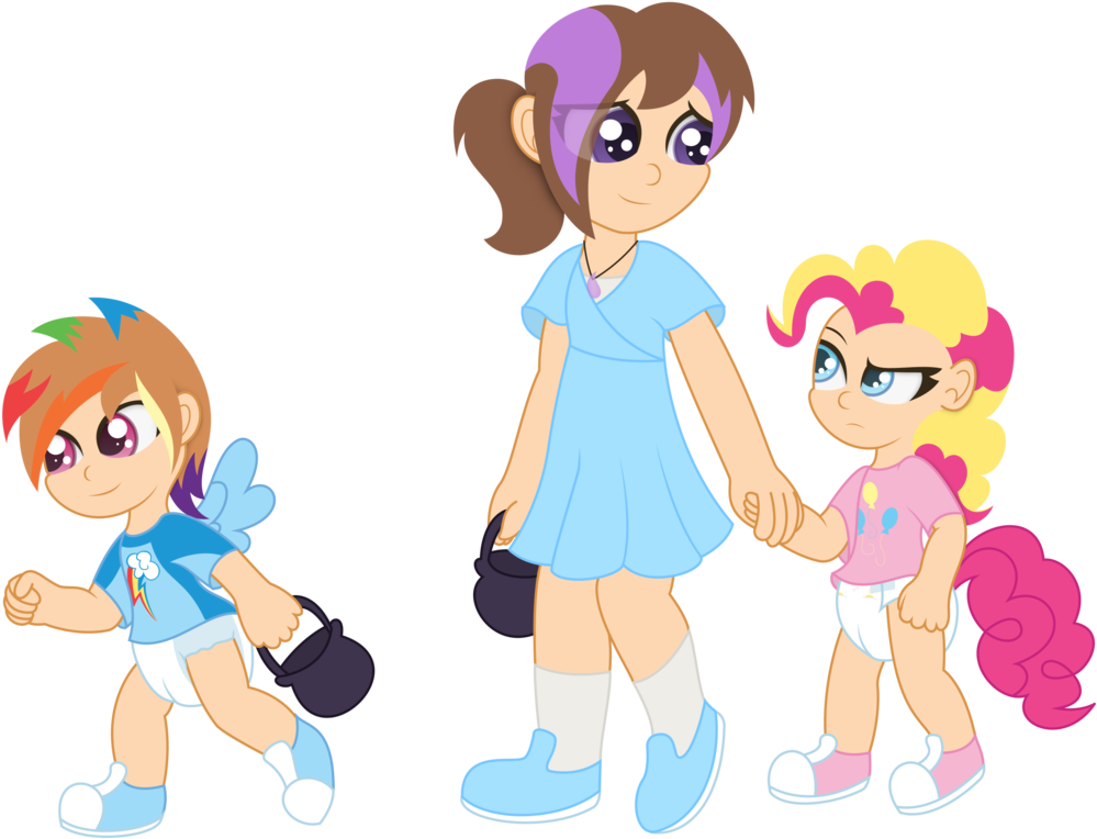 Age Regression, Artist - Rainbow Dash Human Diaper (1013x788), Png Download