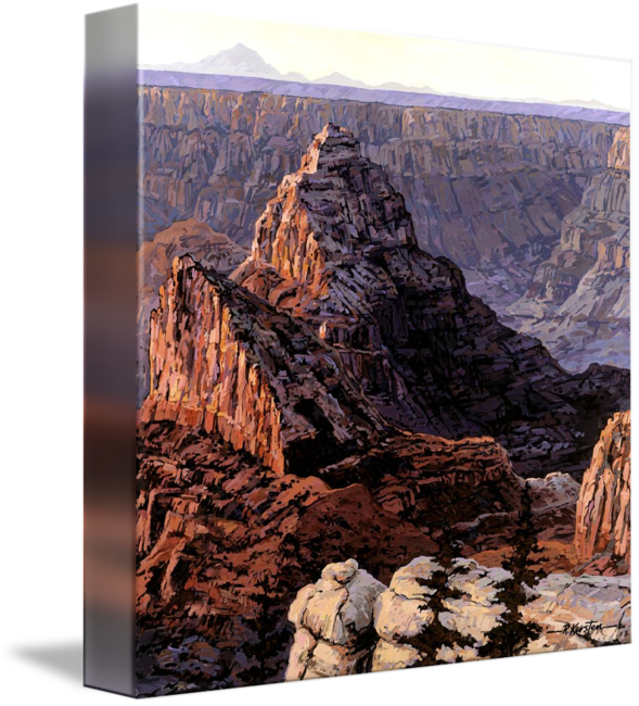 Vishnu Temple Grand Canyon By Rick Kersten Svg Black - Grand Canyon (589x650), Png Download