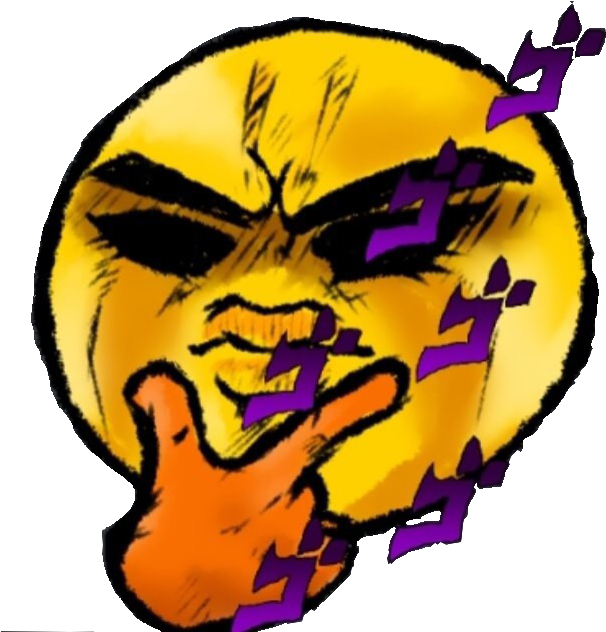 Png - Jojothinking - Jojo's Bizarre Adventure Emote (640x631), Png Download