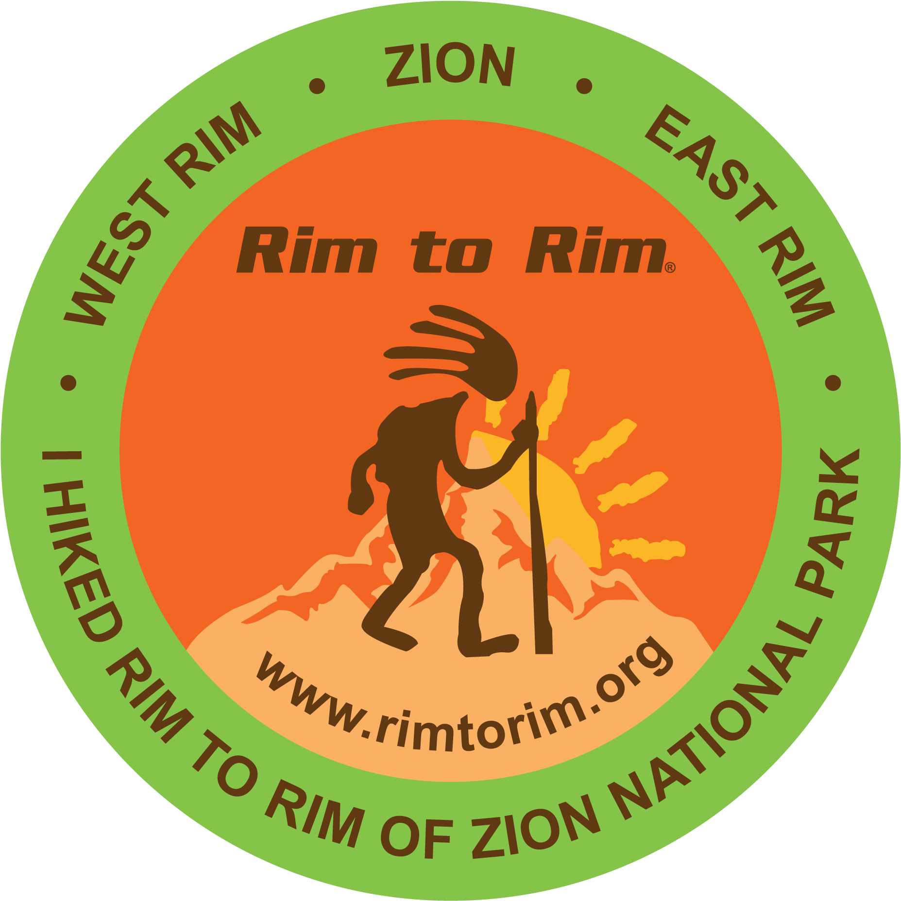 Rim To Rim® Zion - Rim To Rim Patch Grand Canyon (2040x1967), Png Download