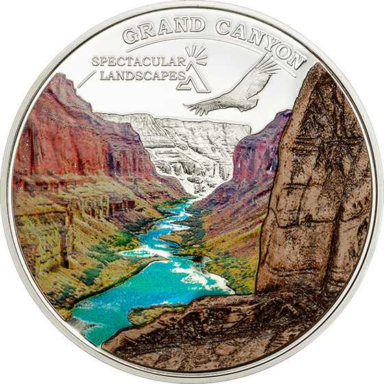 Cook Islands 2014 Grand Canyon Proof Silver 1 Oz - Grand Canyon Spectacular Landscapes Series Coin (560x560), Png Download