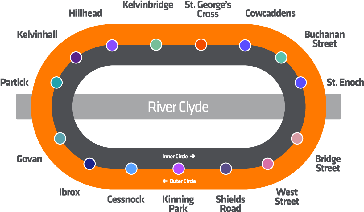 Click The Map For Things To See & Do Near Each Of The - Subway Glasgow (1213x720), Png Download