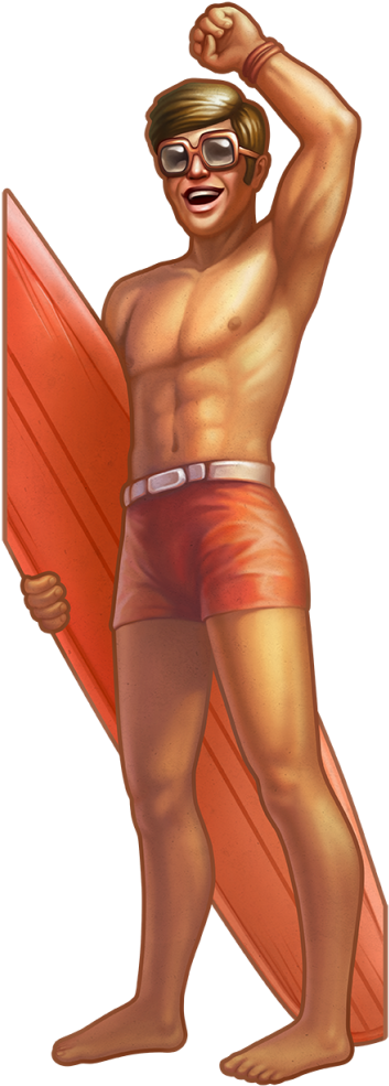 06 Character Man Surfer Large Wildwater Thumbnail - Man (420x1024), Png Download