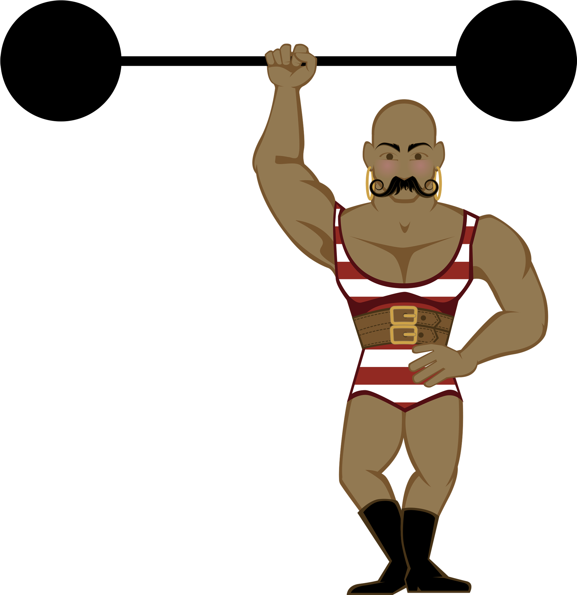 Strong Man Drawing At Getdrawings - Circus Strongman Clipart (2000x2000), Png Download