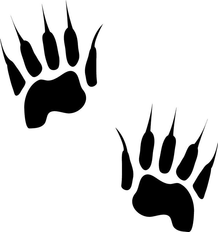 Paw Clipart Badger - Animal Track (752x800), Png Download