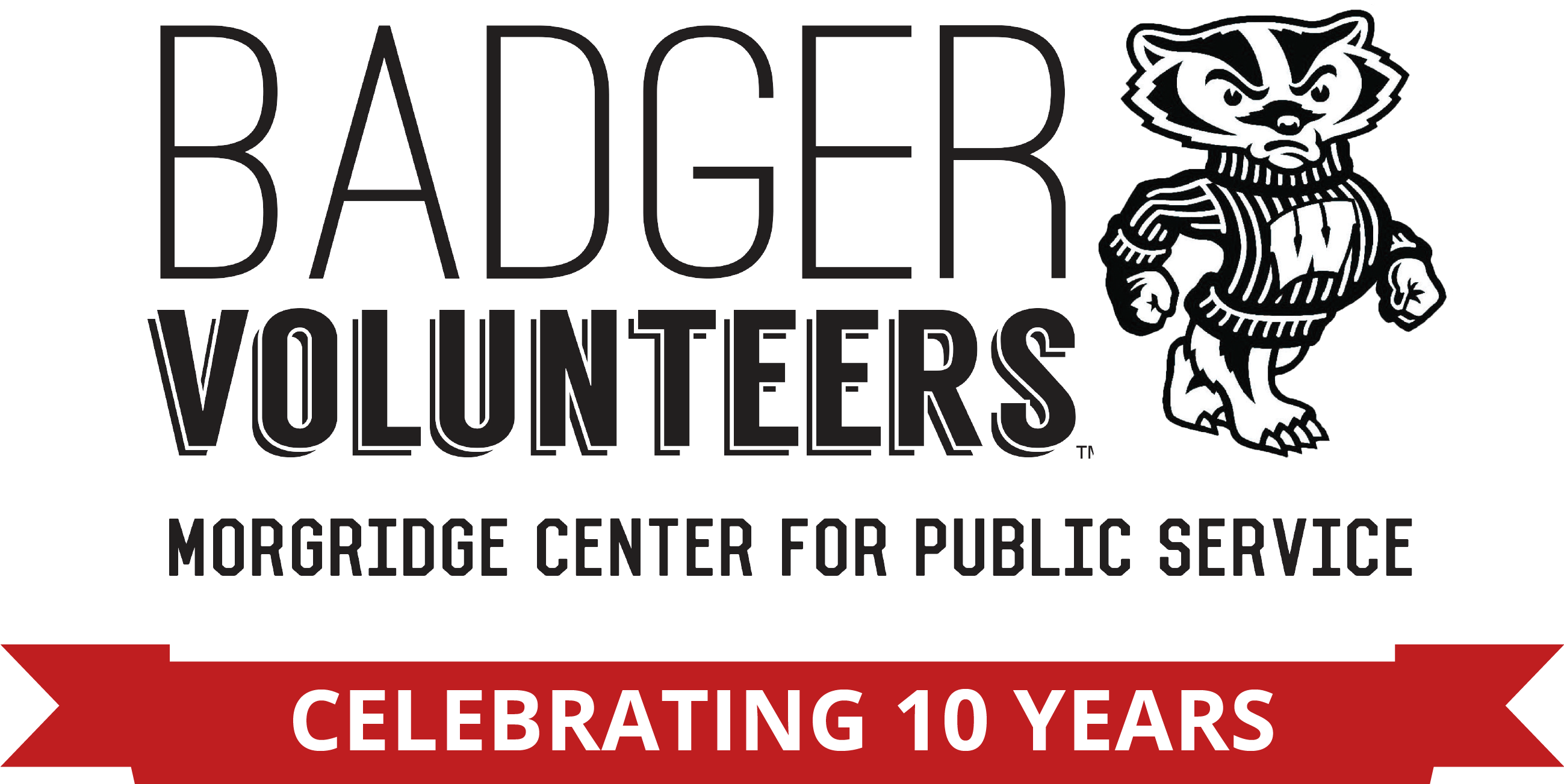 Badger Volunteers - Wisconsin Badgers (2597x1328), Png Download