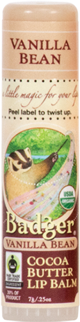 Badger Vanilla Bean Organic Cocoa Butter Lip Balm - Badger Cocoa Butter Mocha Cocoa - 5ml - Lip Balm (600x600), Png Download
