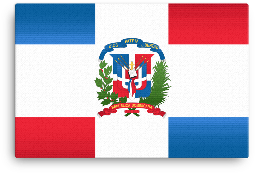 Dominican Republic Flag Wall Art - Dominican Republic Flag (600x600), Png Download