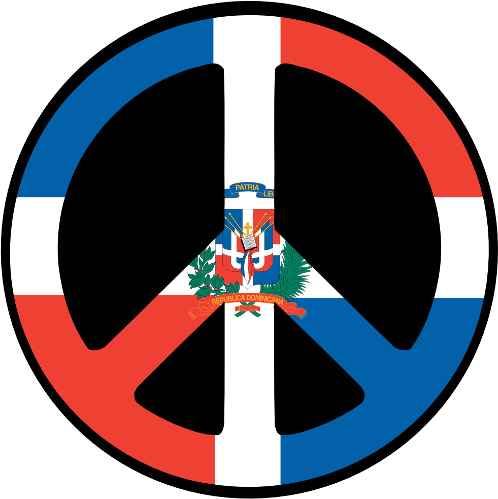 Peace Sign Dominican Republic (999x999), Png Download