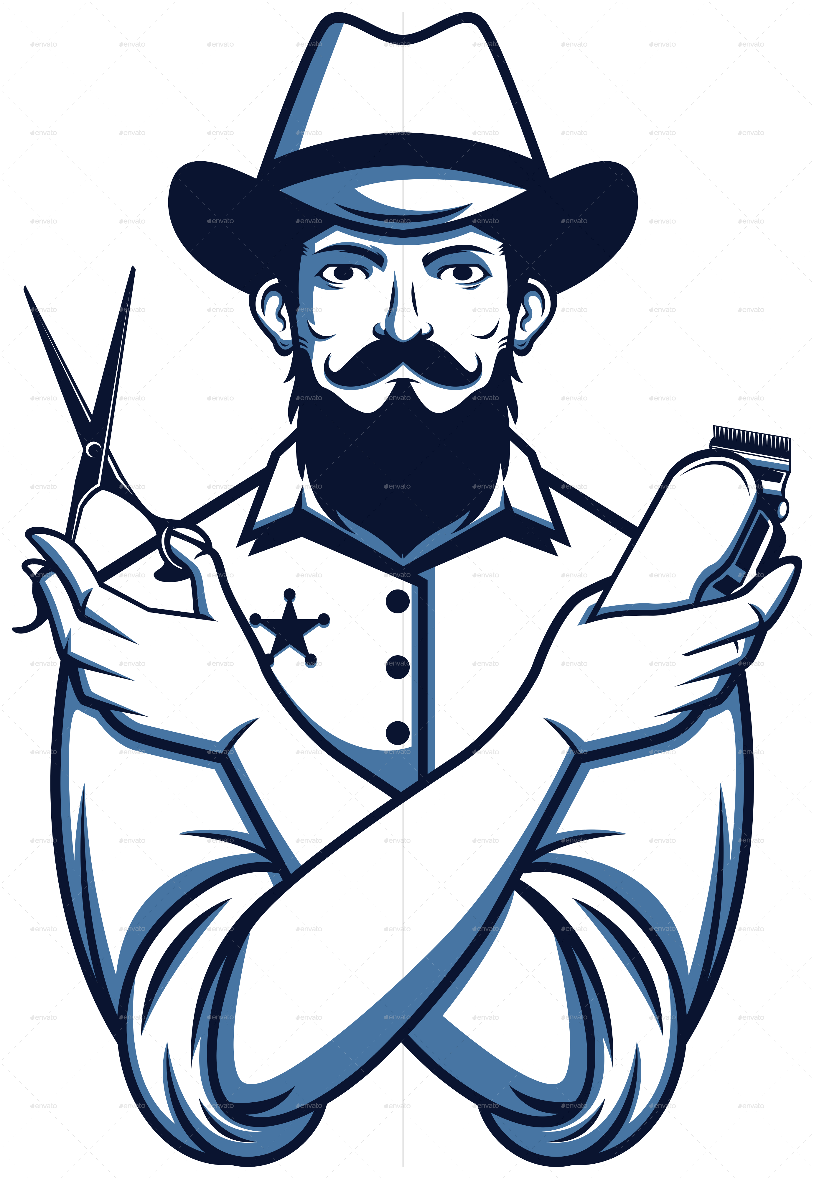 Banner Royalty Free Stock Set By Bayurip Graphicriver - Barber Png (2762x3998), Png Download