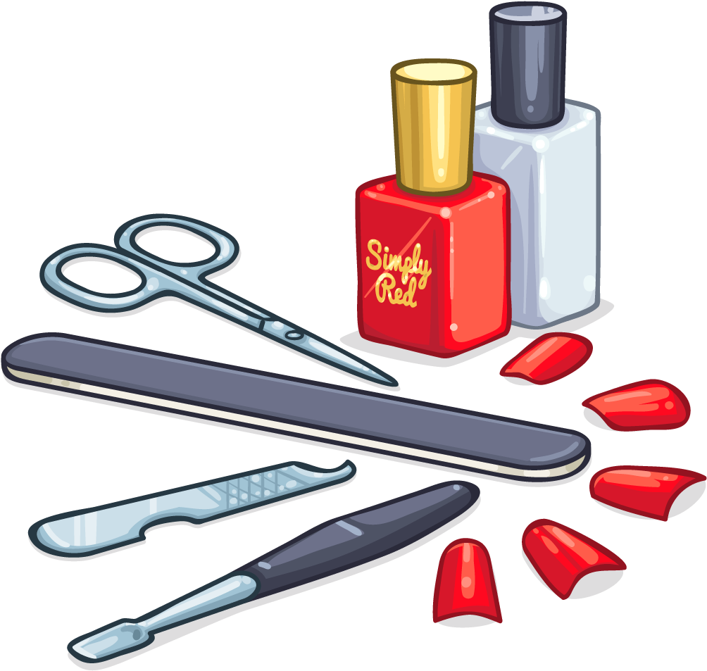Manicure Tools - Nail Care Tools Clip Art (1024x1024), Png Download