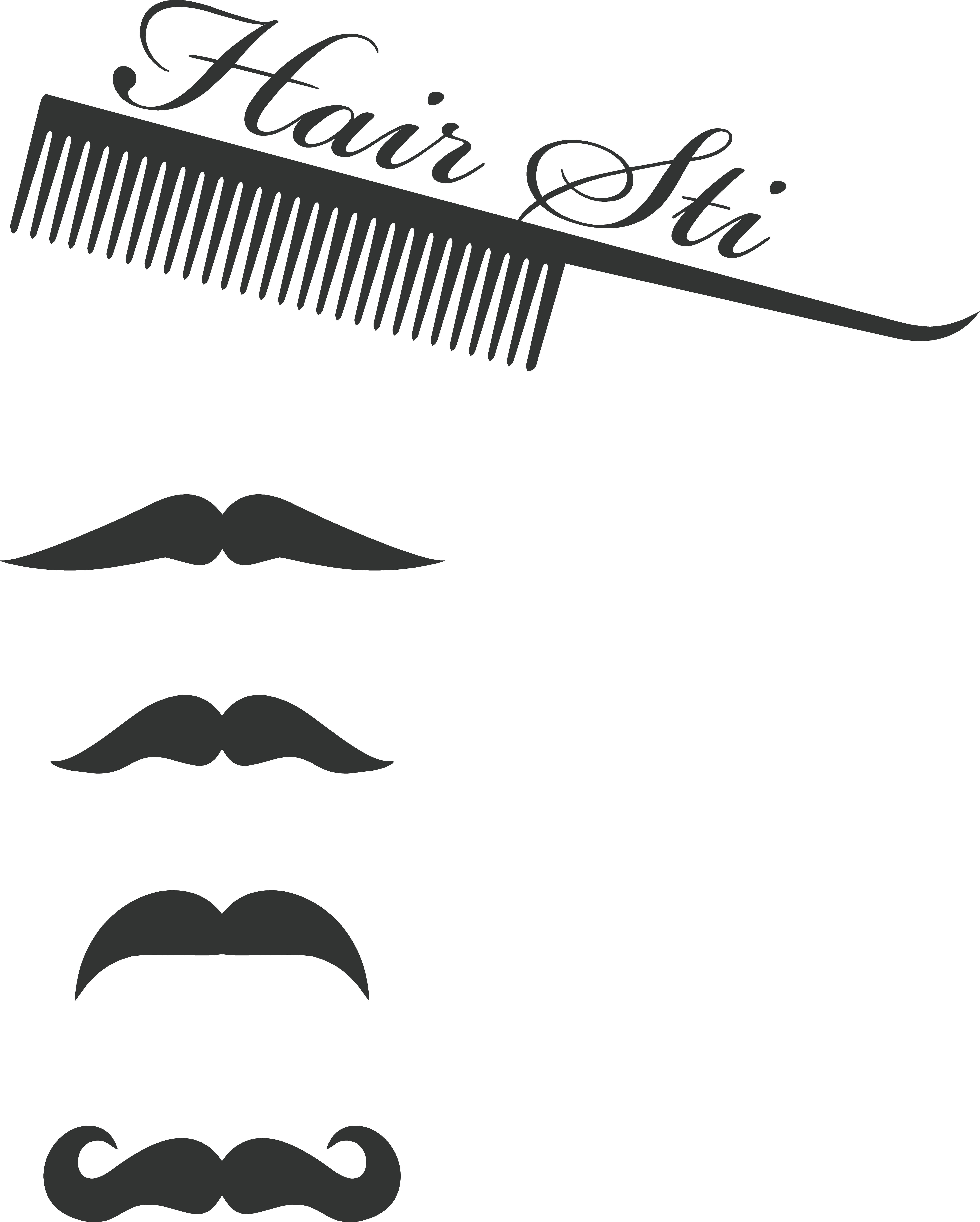Comb Moustache Barber Beautiful - Decoracion Cumpleaños Para Un Barbero (6134x7648), Png Download