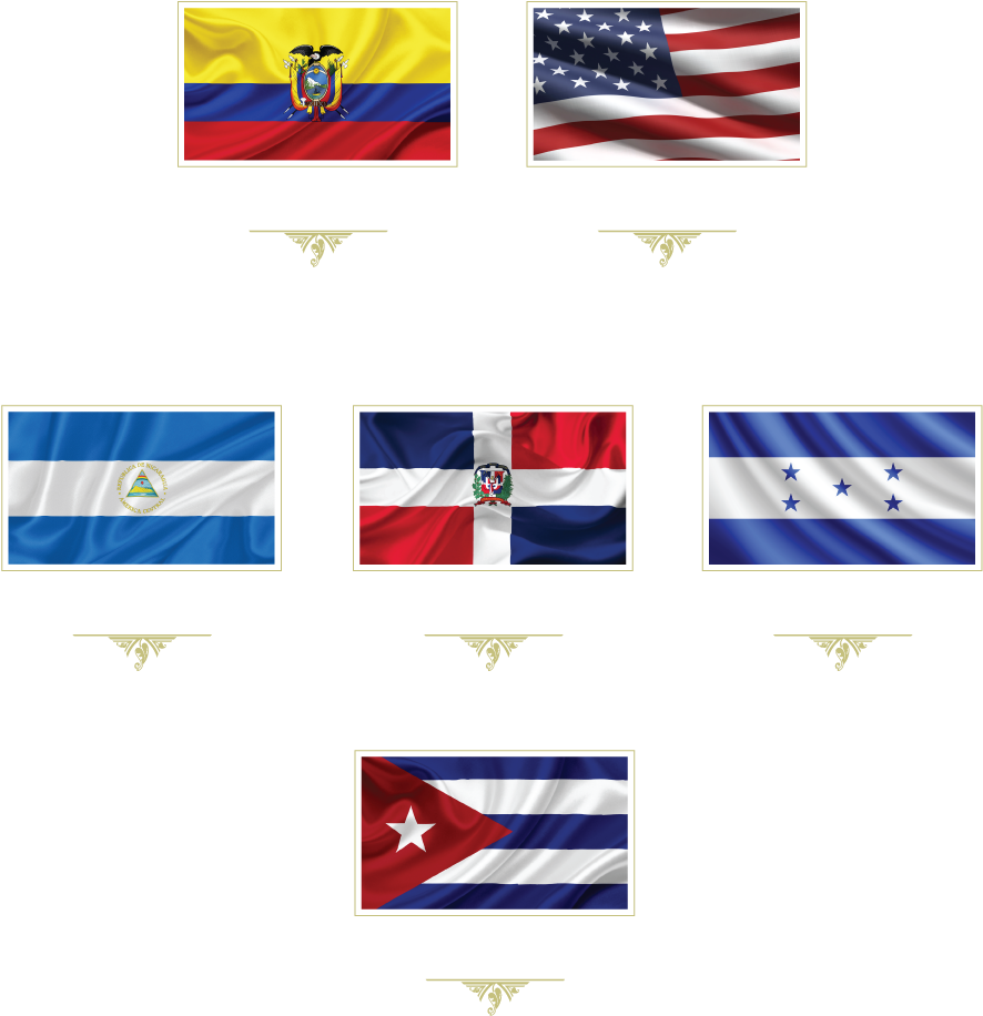 Nicaragua And The Dominican Republic, And Are All From - Dominican Republic And Honduras (941x936), Png Download