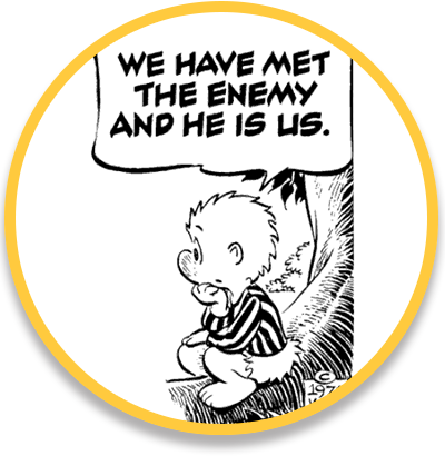 The Current Way Is Unsustainable - We Have Met The Enemy And He (400x410), Png Download