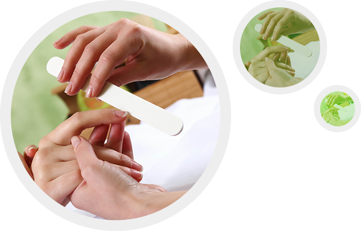 Facebook Logo-blue Nails - Manicure And Pedicure Png (734x470), Png Download