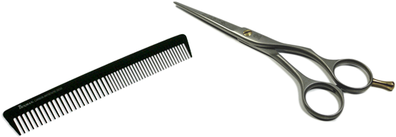Come In And Experience What A “true Old Fashion Barber - Barber Shop Comb Png (600x243), Png Download