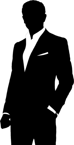 Suit Silhouette At Getdrawings - Gentleman Logo Png (300x583), Png Download
