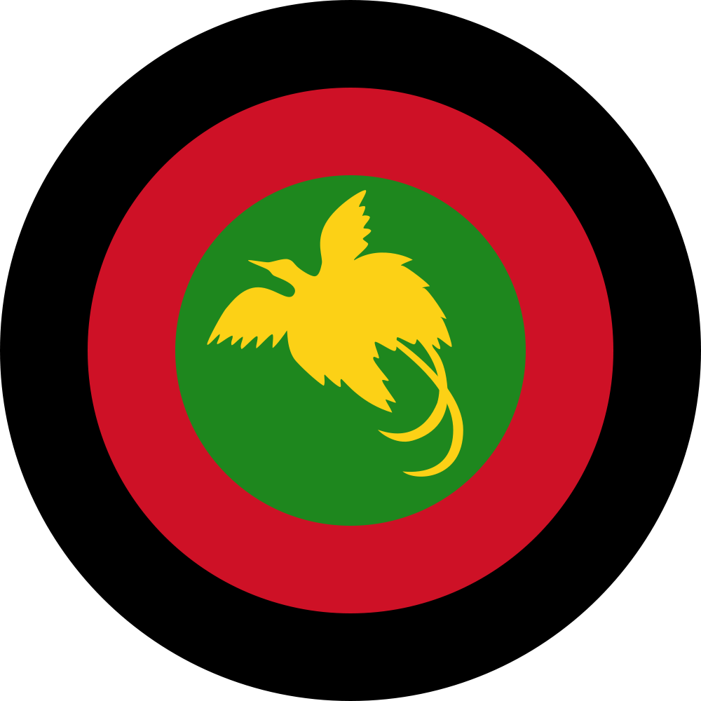 Papua New Guinea Air Force Roundel - Papua New Guinea Flag Grunge (1000x1000), Png Download