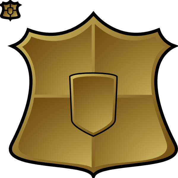 Shield Clip Art At Clker - Cartoon Images Of Shield (600x601), Png Download