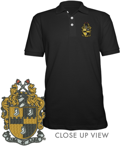 Alpha Phi Alpha Embroidered Crest Polo - Alpha Phi Alpha Crest (480x480), Png Download