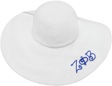 Zeta Phi Beta Floppy Hat With Marble String Greek Letters, - Visor (480x360), Png Download