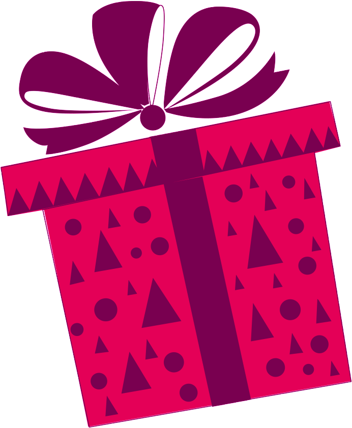 Hand Painted Flat Gift Box - Gift (1024x1280), Png Download