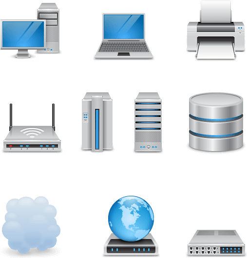 Networking Icon Pack By Webhostinggeeks - Computer Network (580x625), Png Download