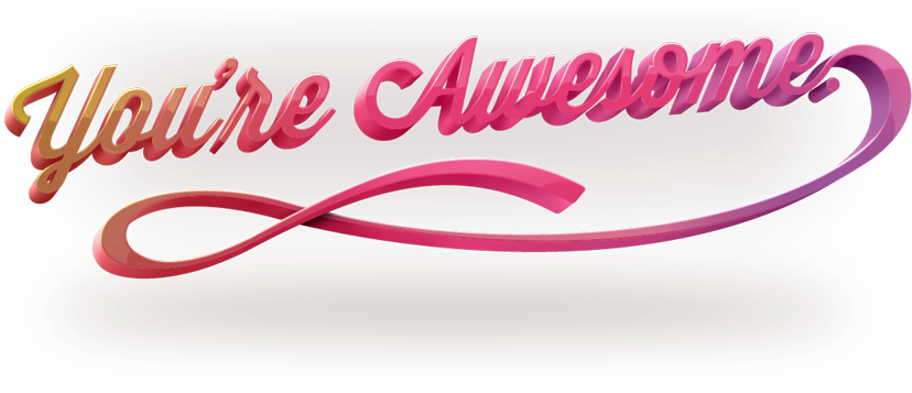 You Are Awesome4 - You Are Awesome Png (837x366), Png Download