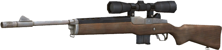 Hunting Rifle - Left 4 Dead M14 (738x189), Png Download