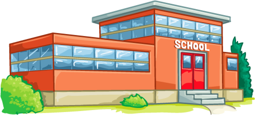 High School School District National Secondary School - School Building Clipart (1024x1024), Png Download