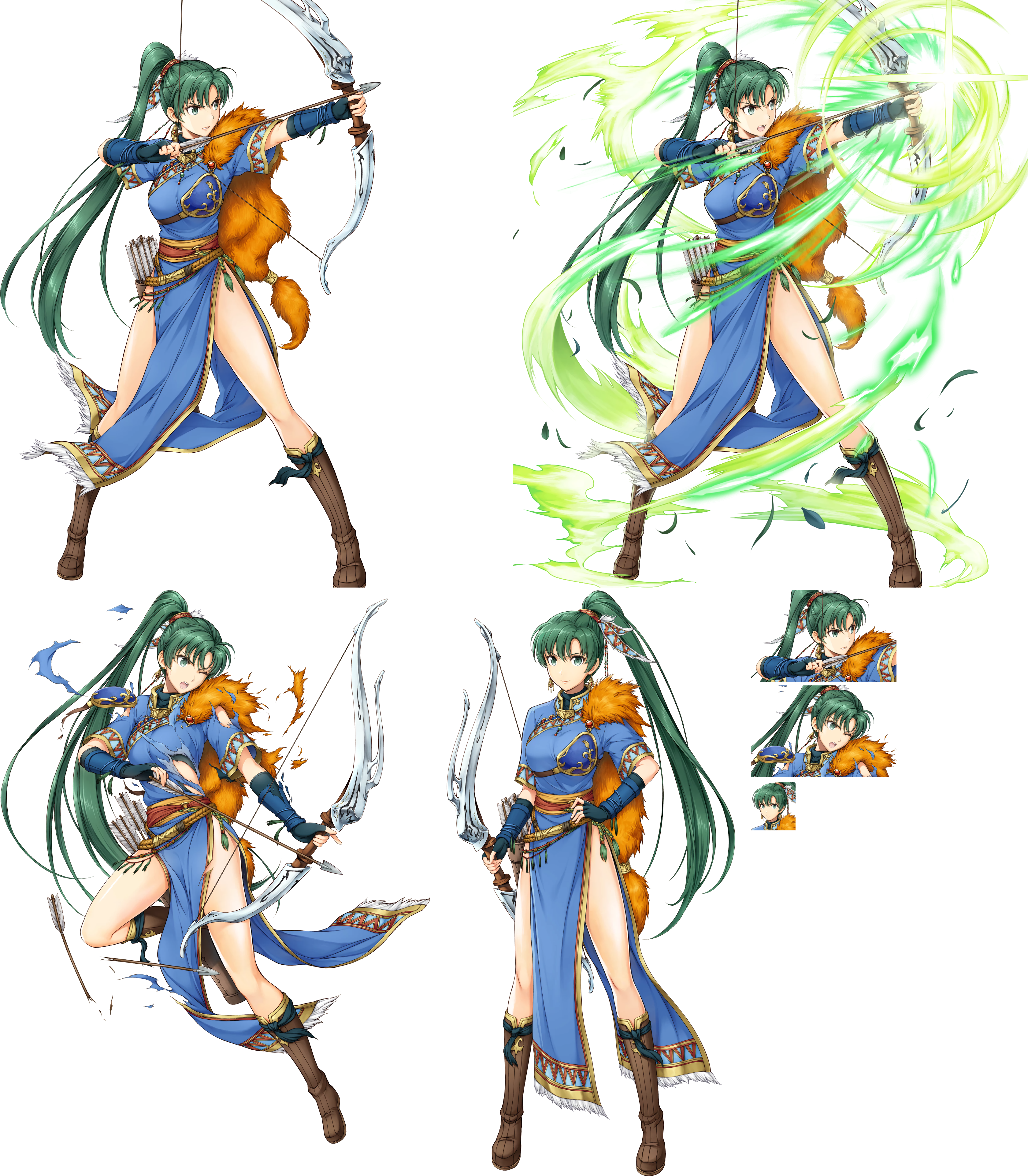 Click For Full Sized Image Lyn - Fire Emblem Heroes Legendary Hero Lyn Damaged (3398x3887), Png Download