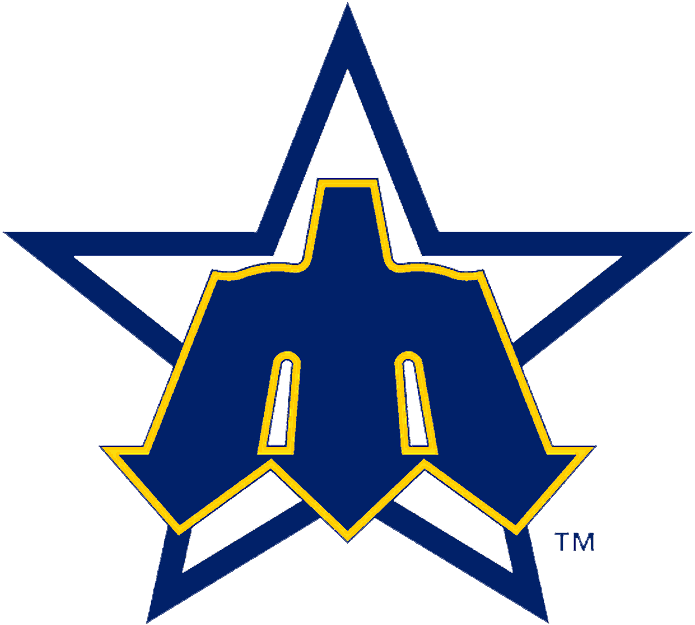 Seattle Mariners Logo 1980 To 1986 - Seattle Mariners Old Logo (695x625), Png Download