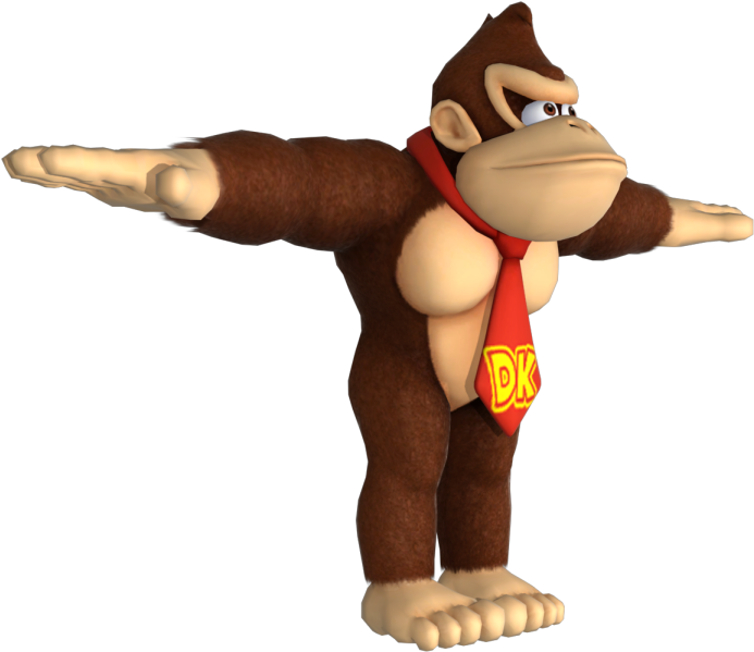 Sonic Transparent Donkey Kong - Donkey Kong T Pose (750x650), Png Download