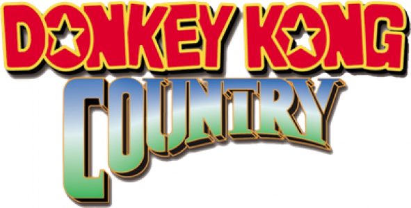 Clearlogo Clearlogo Ribbon - Donkey Kong Country Logo (591x300), Png Download