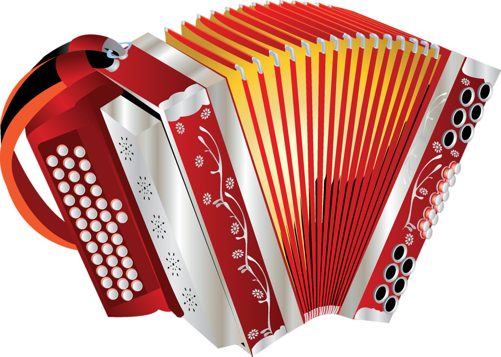 Instruments Clipart Accordion - Sanfona Vetor Png (1024x729), Png Download