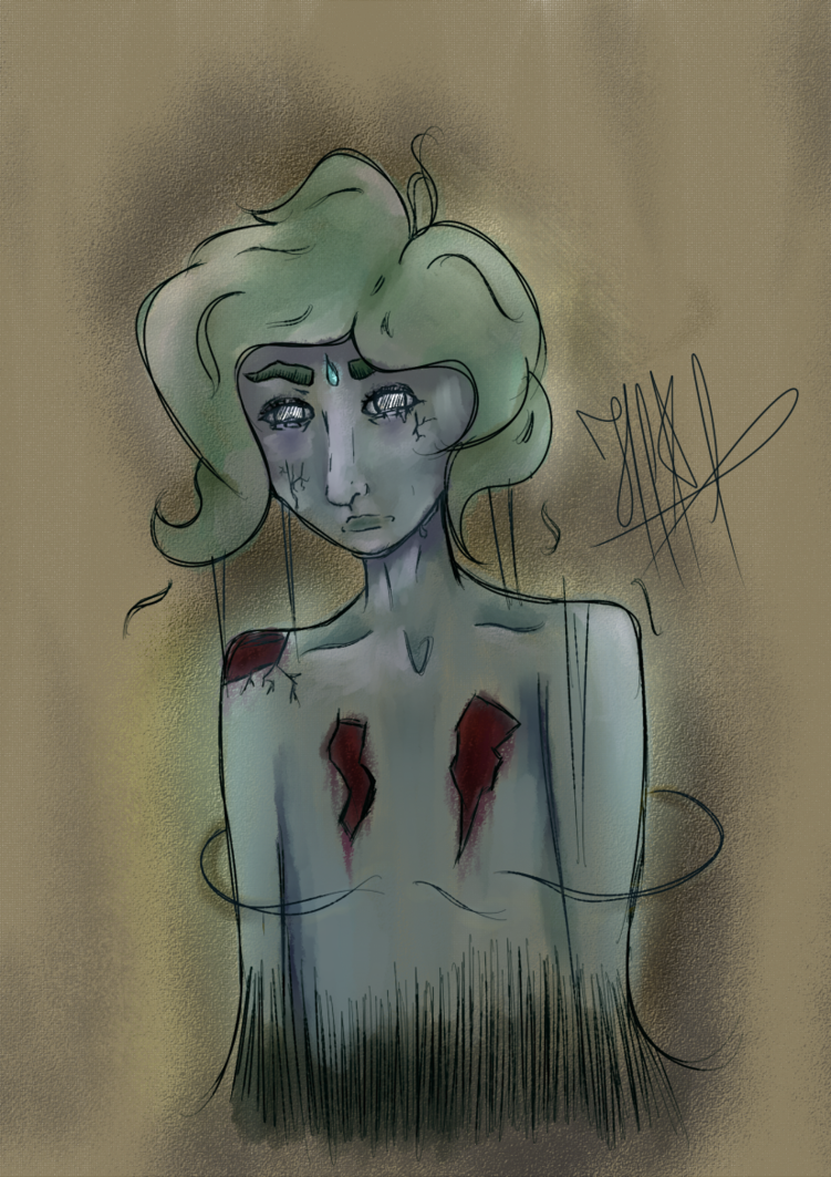 Drawing Painter Depression - Drawing (751x1063), Png Download