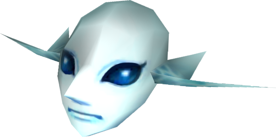 Majora's Mask Zora Mask (959x477), Png Download