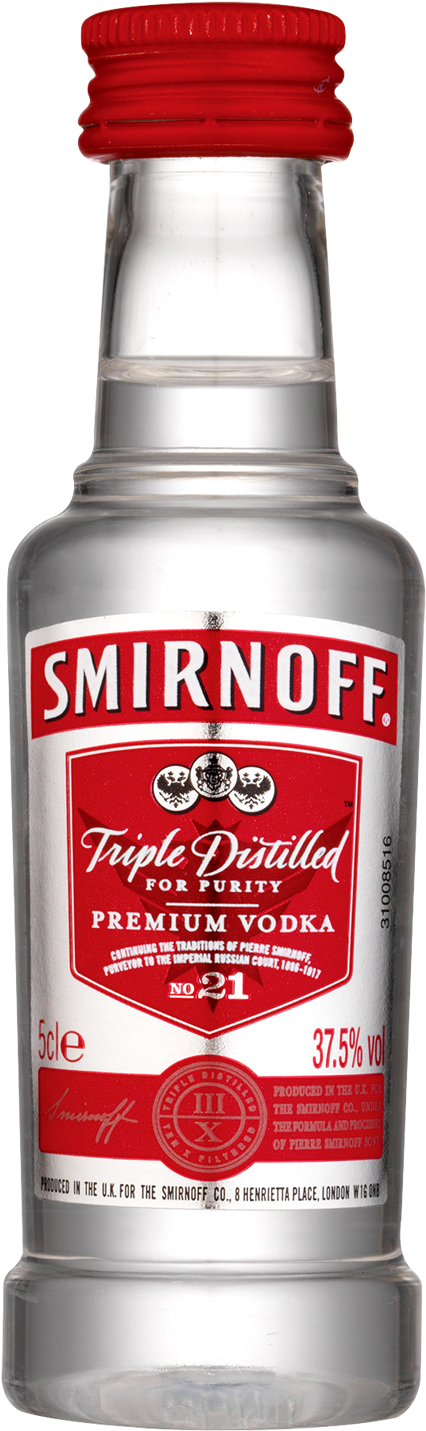 Smirnoff Red Label Vodka 50ml Bottle - Smirnoff 50ml (1600x2000), Png Download