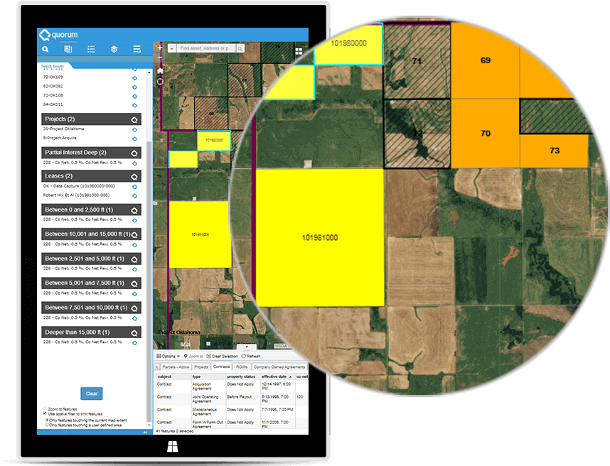 Oil Field Land Management Software On A Tablet - Management (1260x663), Png Download