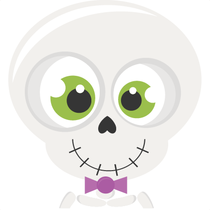 Clip Art Collection Of High Quality Free - Cute Halloween Skeleton Free (432x432), Png Download