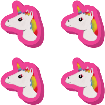 Unicorn Emoji Mini Eraser - Emoji (540x539), Png Download