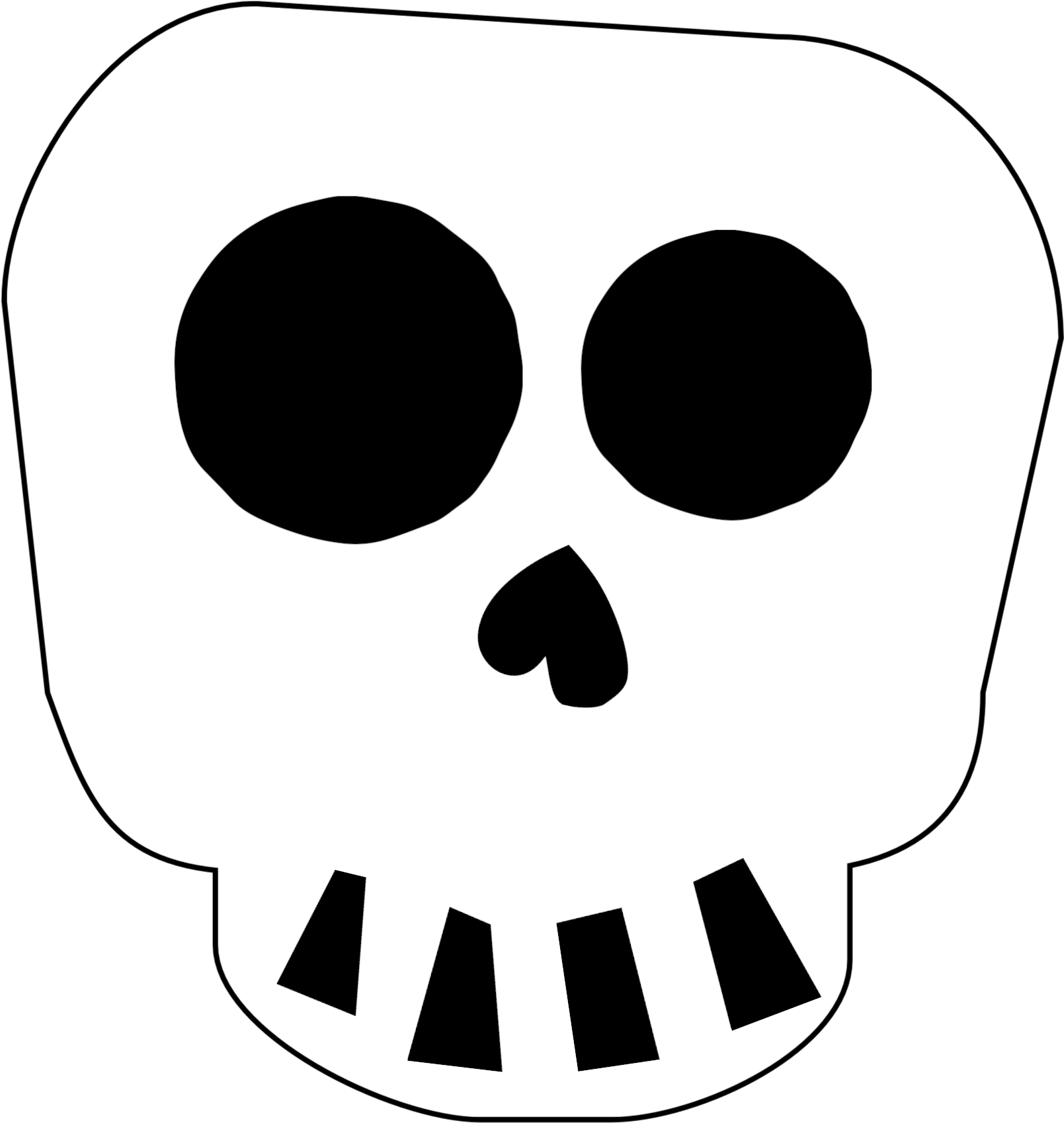 Free Printable Halloween Skull Decoration Banner - Design (1736x1736), Png Download
