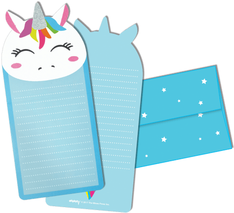 Picture Of Unicorn Glitter Notecards - Iscream Unicorn Glitter Notecards (415x415), Png Download