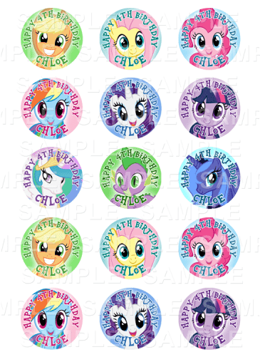 My Little Pony Topper (500x500), Png Download
