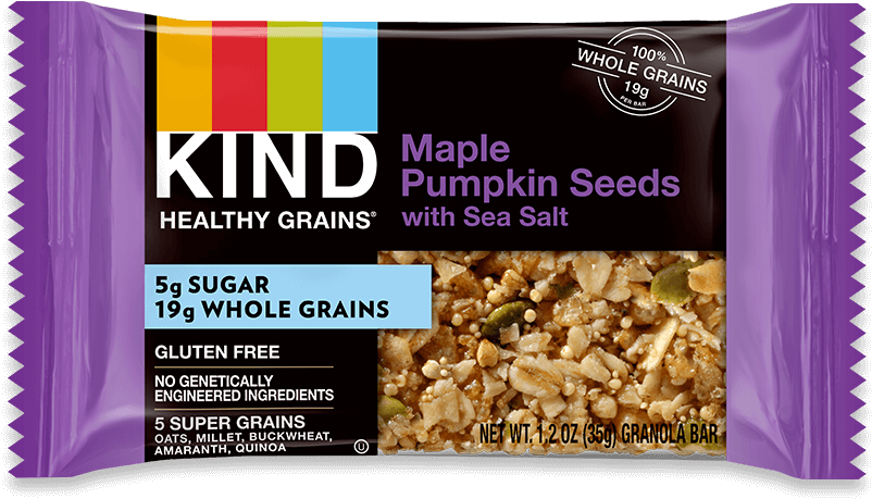 Maple Pumpkin Seeds With Sea Salt - Kind Healthy Grains Granola Bar Dark Chocolate Chunk (1334x564), Png Download