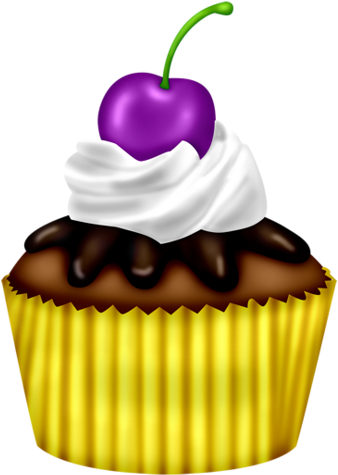 Cupcake Vector Kek - Cupcake (407x500), Png Download
