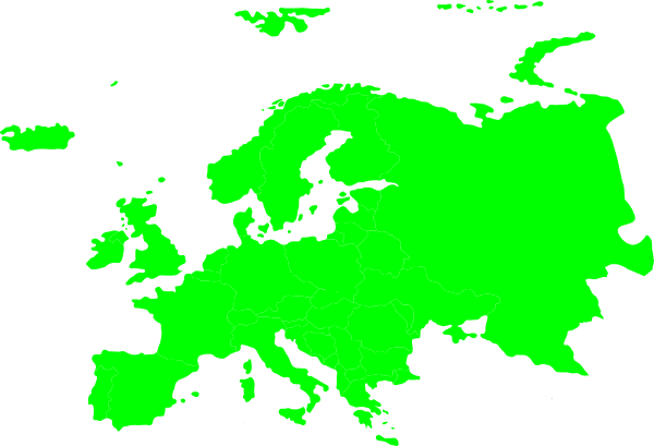 Europe Map Clip Art - Simple Europe Map Vector (600x409), Png Download