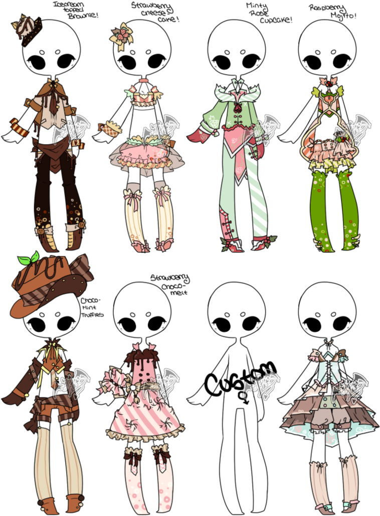 Chibi Costume Drawing Clothing Manga - Chibi Outfit (767x1041), Png Download