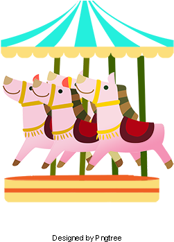 Pink Merry Go Round, Vector Png, Trojan, Merry Go Round - Portable Network Graphics (360x360), Png Download
